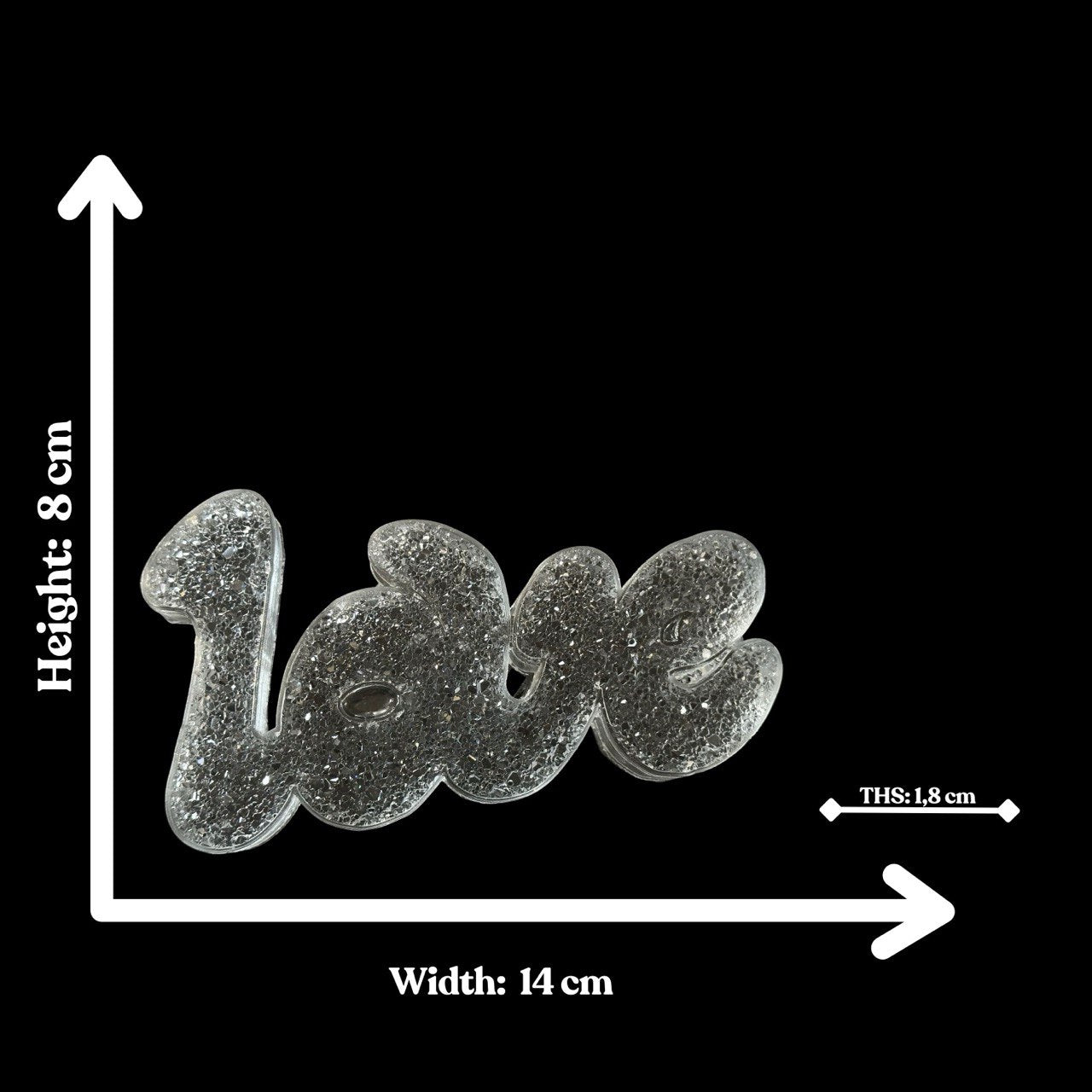 Large Druzy Silicone Mold LOVE