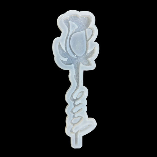 Druzy Crystal Rose Flower Silicone Mold