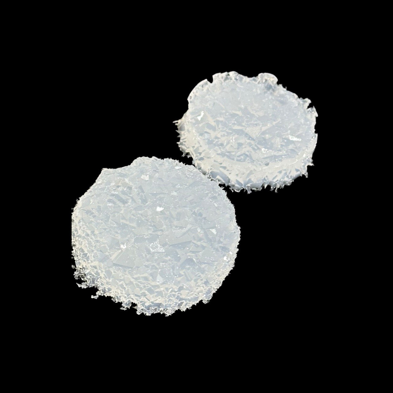 Round Druzy Silicone Inserts – 2 Crystal Cluster Resin Embellishments