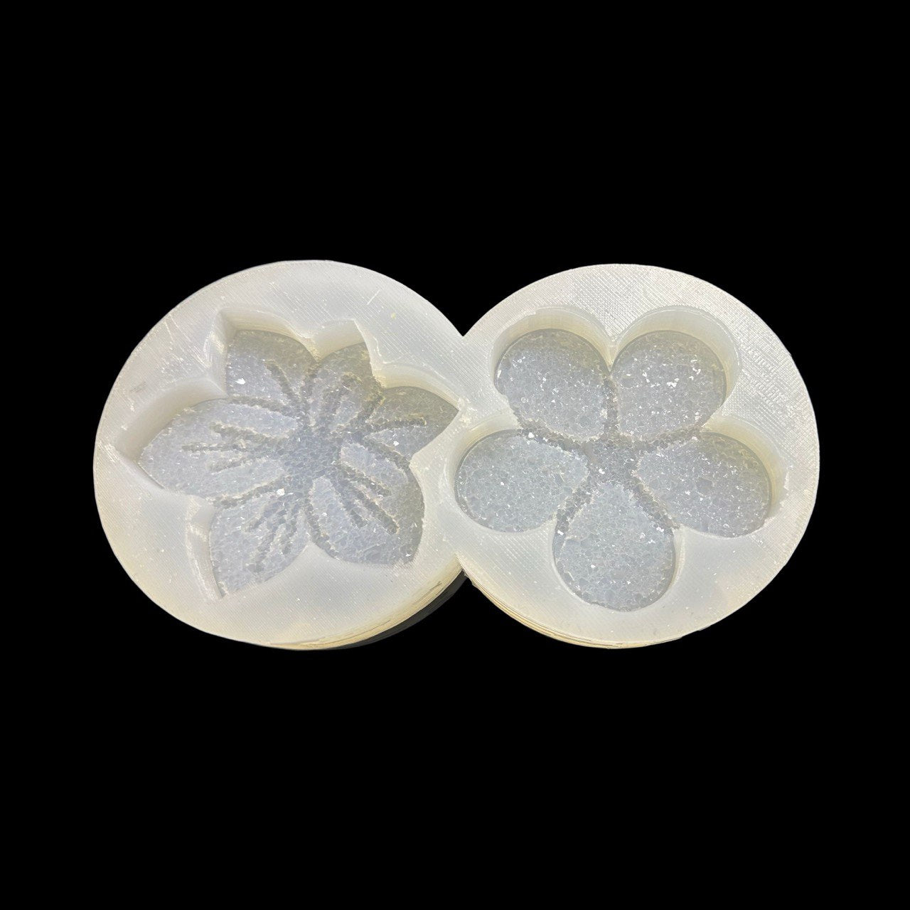 Druzy Orchid and Daisy Silicone Mold – 2 Resin Flowers