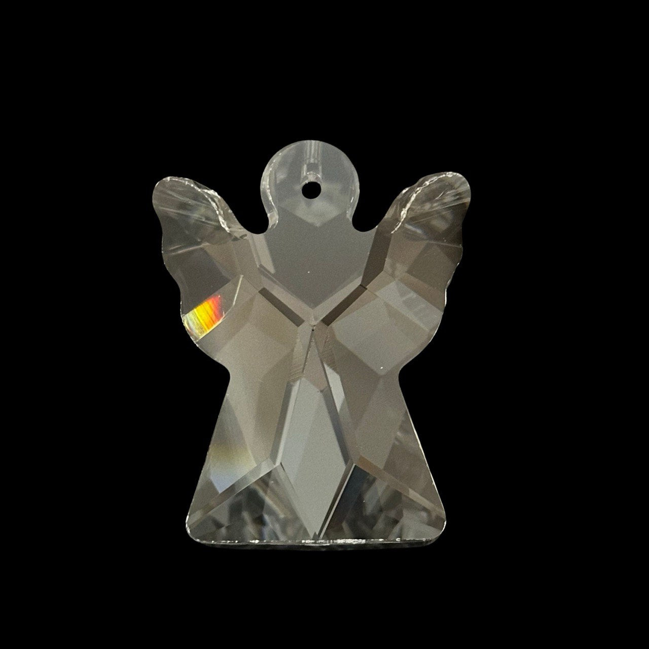 Crystal Angel Figurine – 3D Clear Prism Guardian Angel