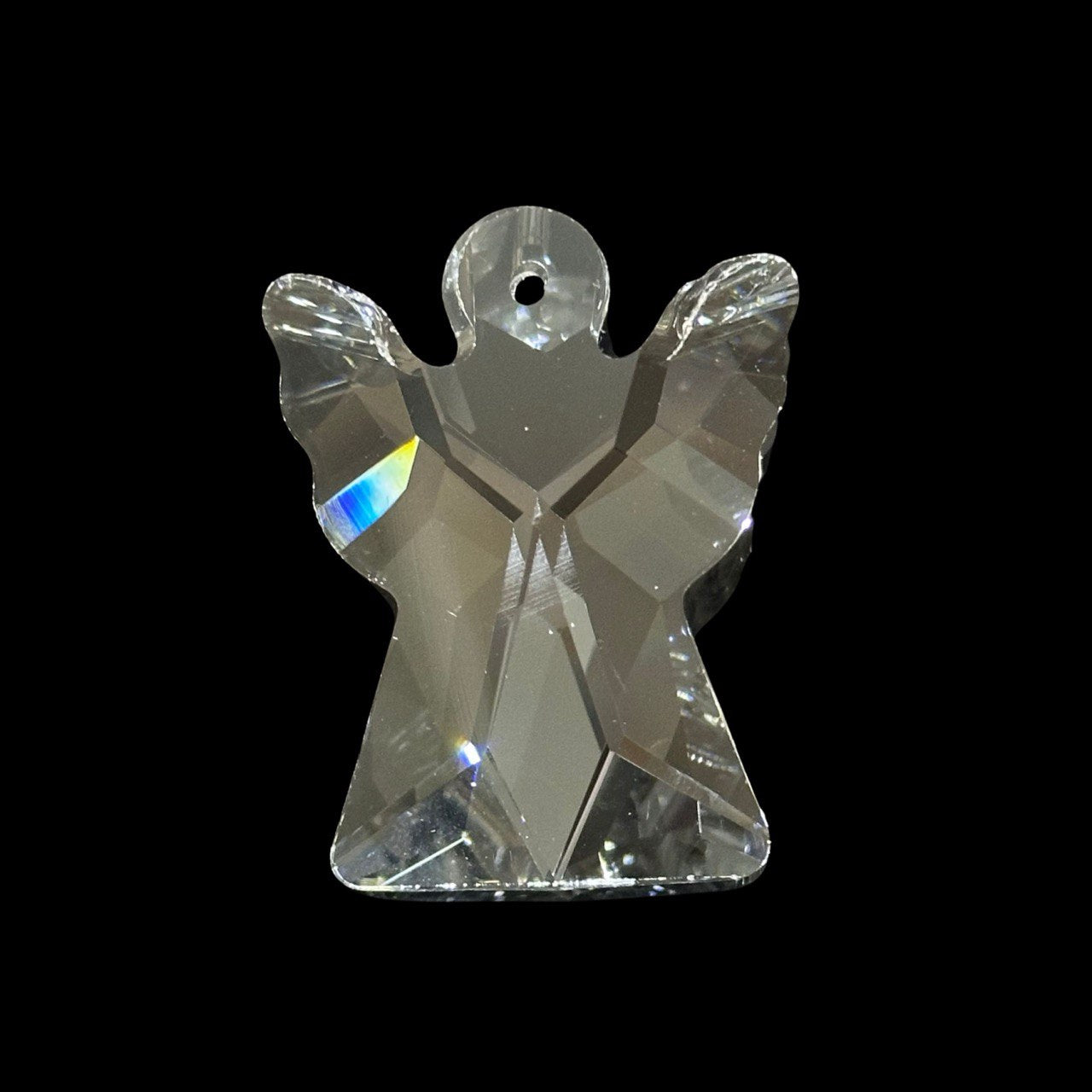 Crystal Angel Figurine – 3D Clear Prism Guardian Angel