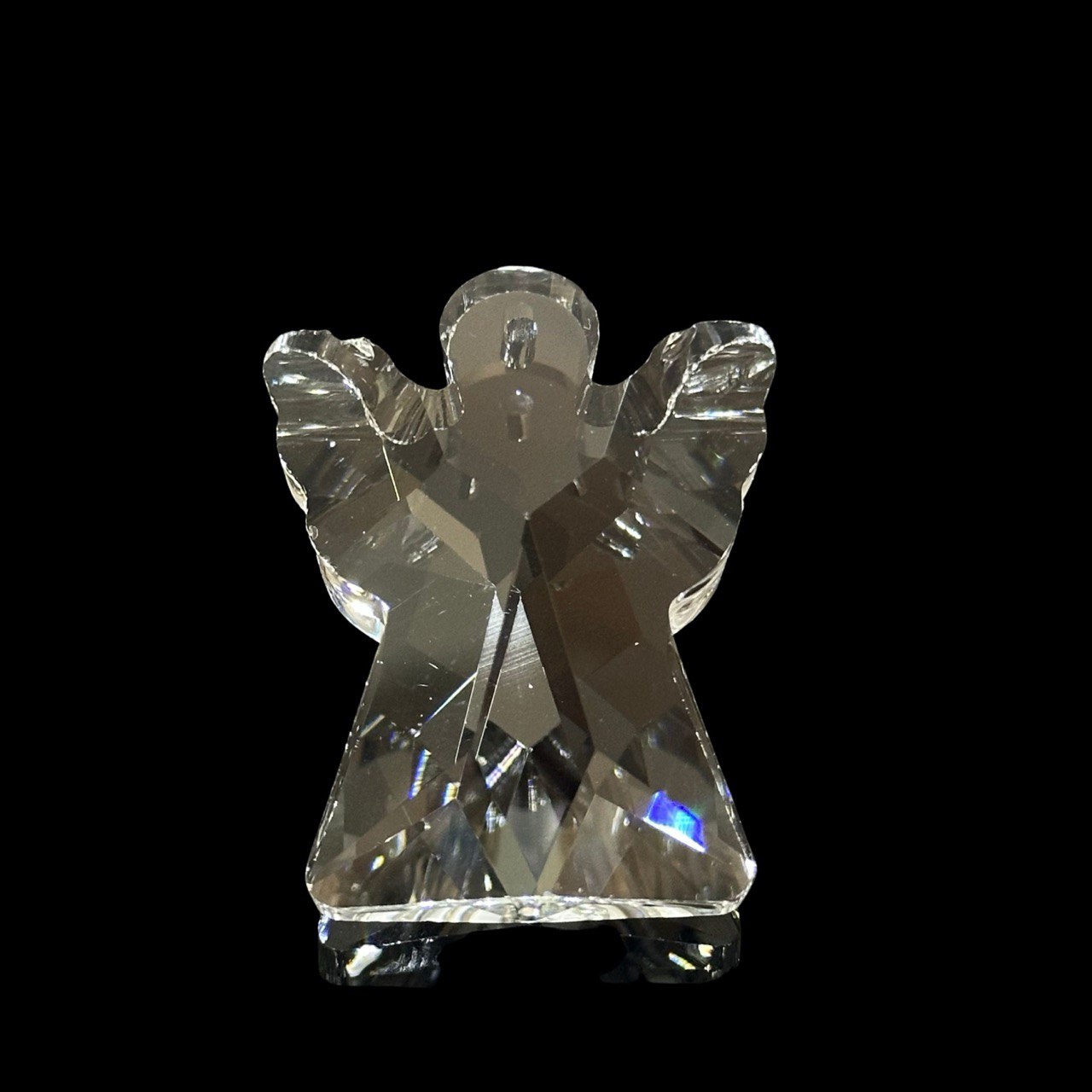 Crystal Angel Figurine – 3D Clear Prism Guardian Angel