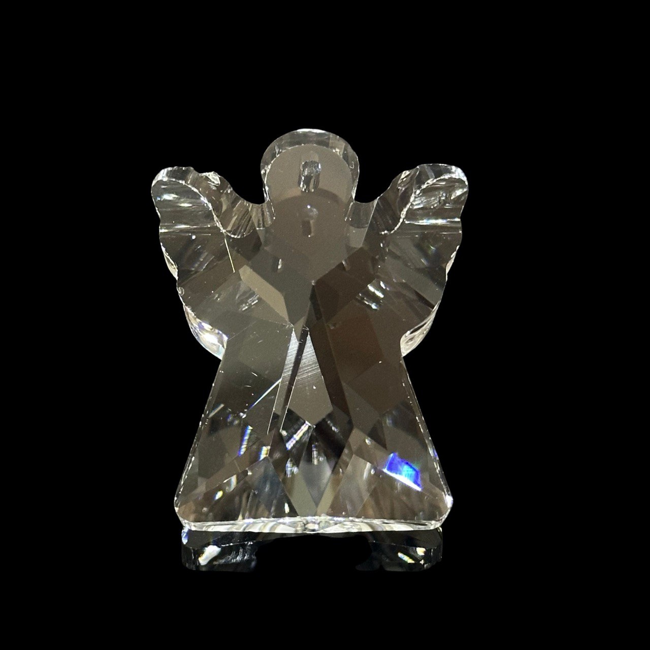 Crystal Angel Figurine – 3D Clear Prism Guardian Angel