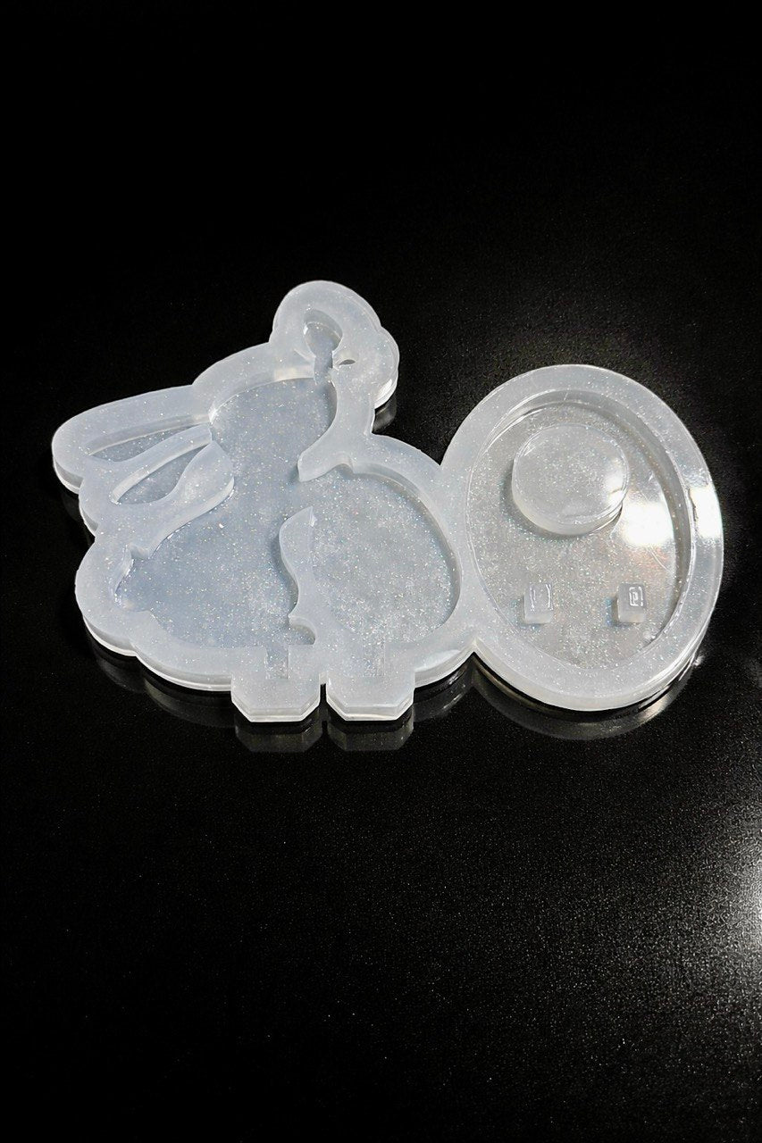 Adorable Freestanding Easter Rabbit Egg Silicone Mould