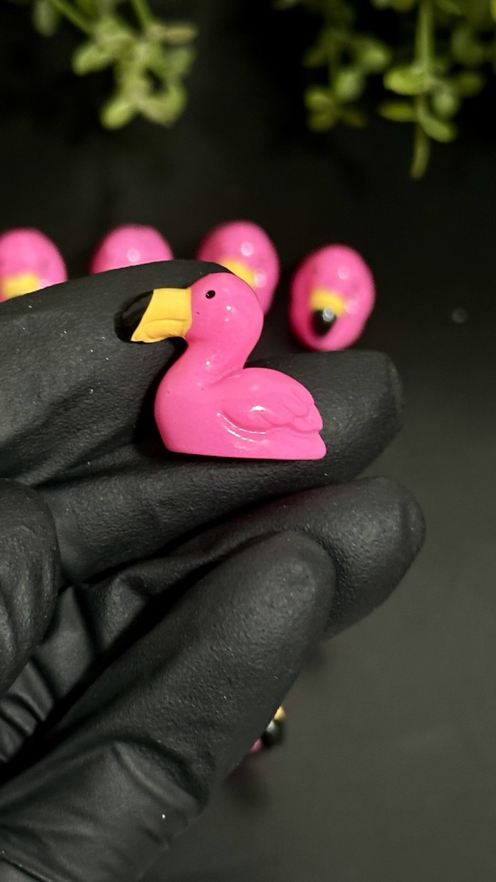 Silicone Mini Flamingo Mold Set, 15 Tiny Bird