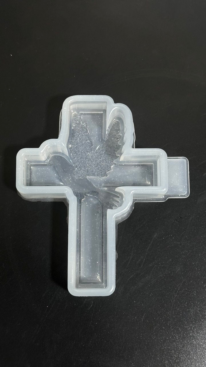 Cross with Dove Silicone Mould - Religious Craft Tool for DIY Projects - Christian Gift - Ideas Decor Shop