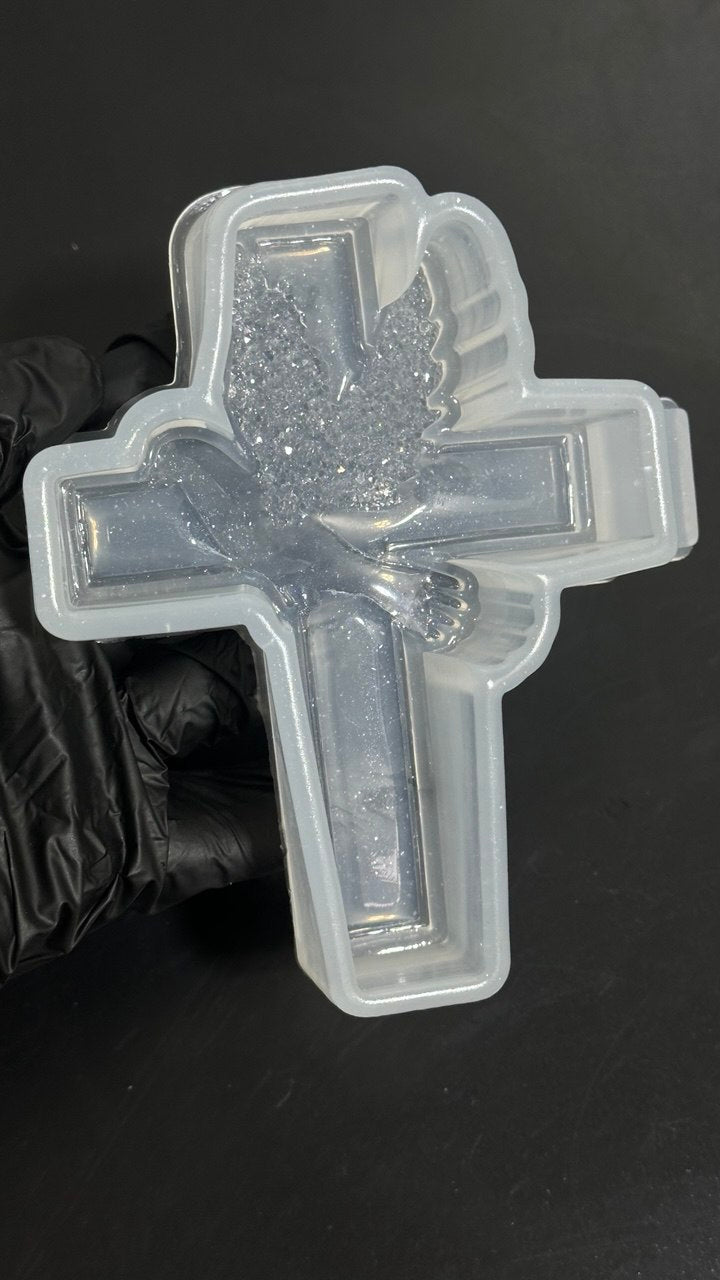 Cross with Dove Silicone Mould - Religious Craft Tool for DIY Projects - Christian Gift - Ideas Decor Shop