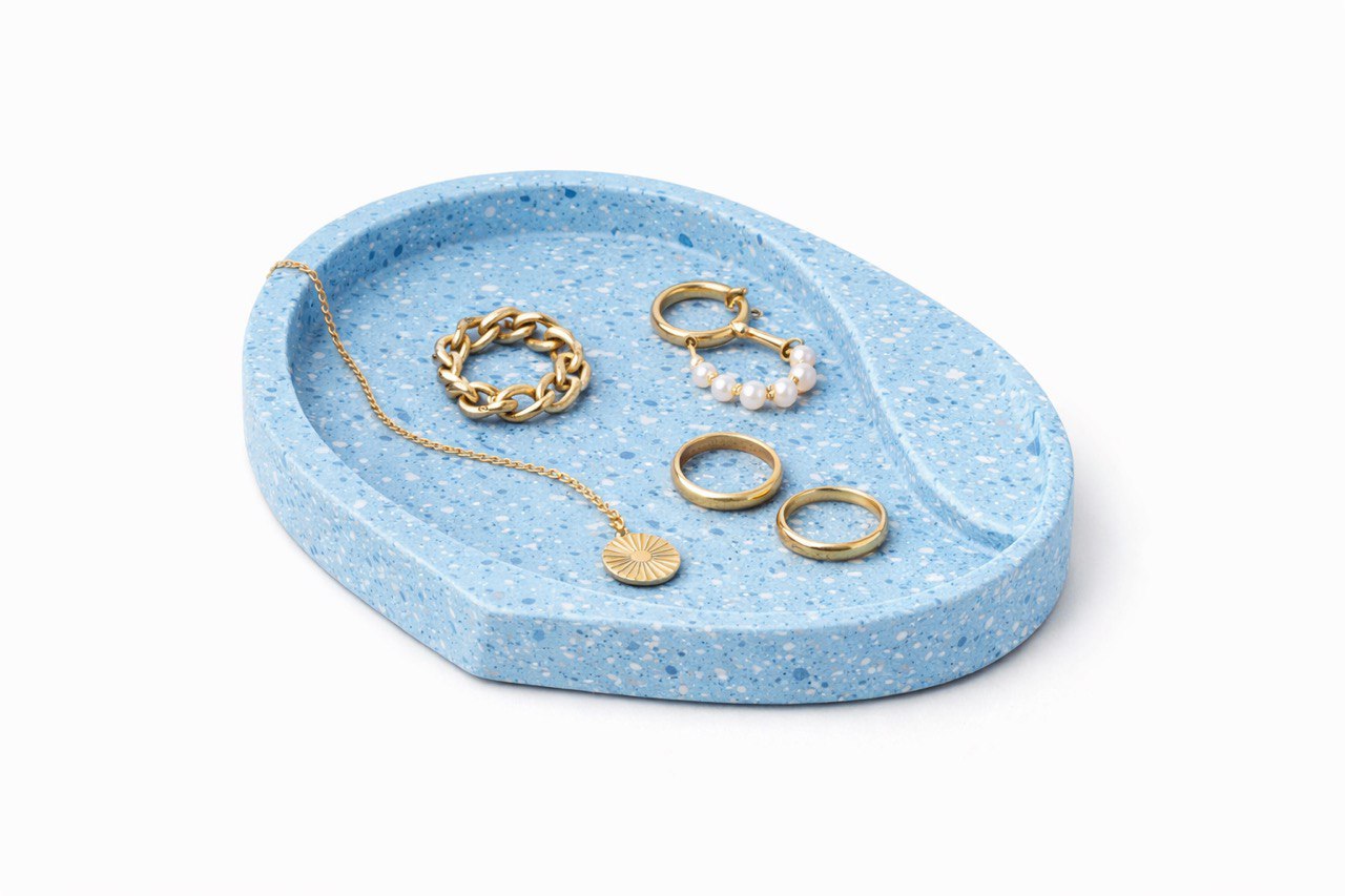 Matte Silicone Mold Organic Stone Collection Tray