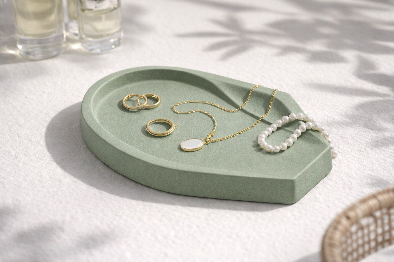 Silicone Mold Organic Stone Collection Tray