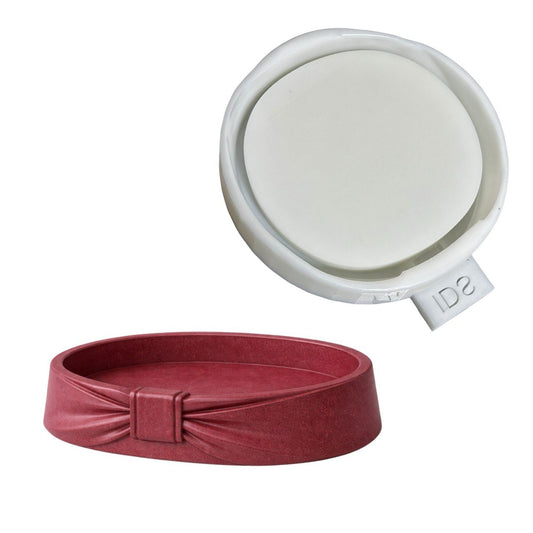 Elegant Round Bow Tray Mold 15 cm