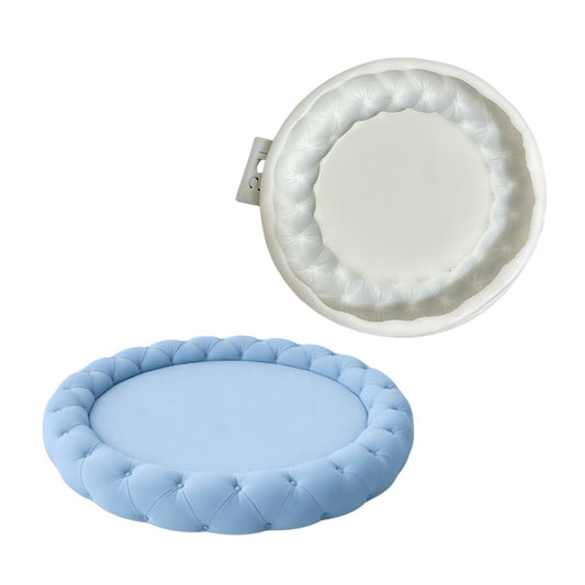 Silicone Mold Round Tufted Tray Cushion Edge