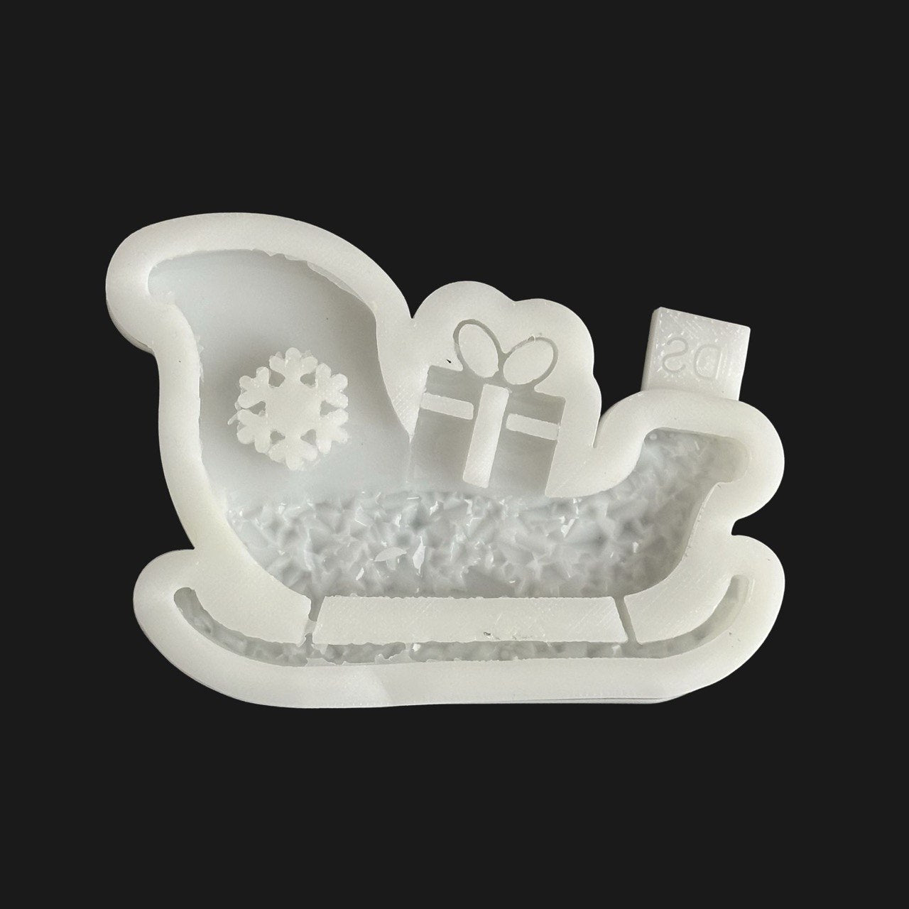Druzy Christmas Sleigh Ornament Silicone Mold