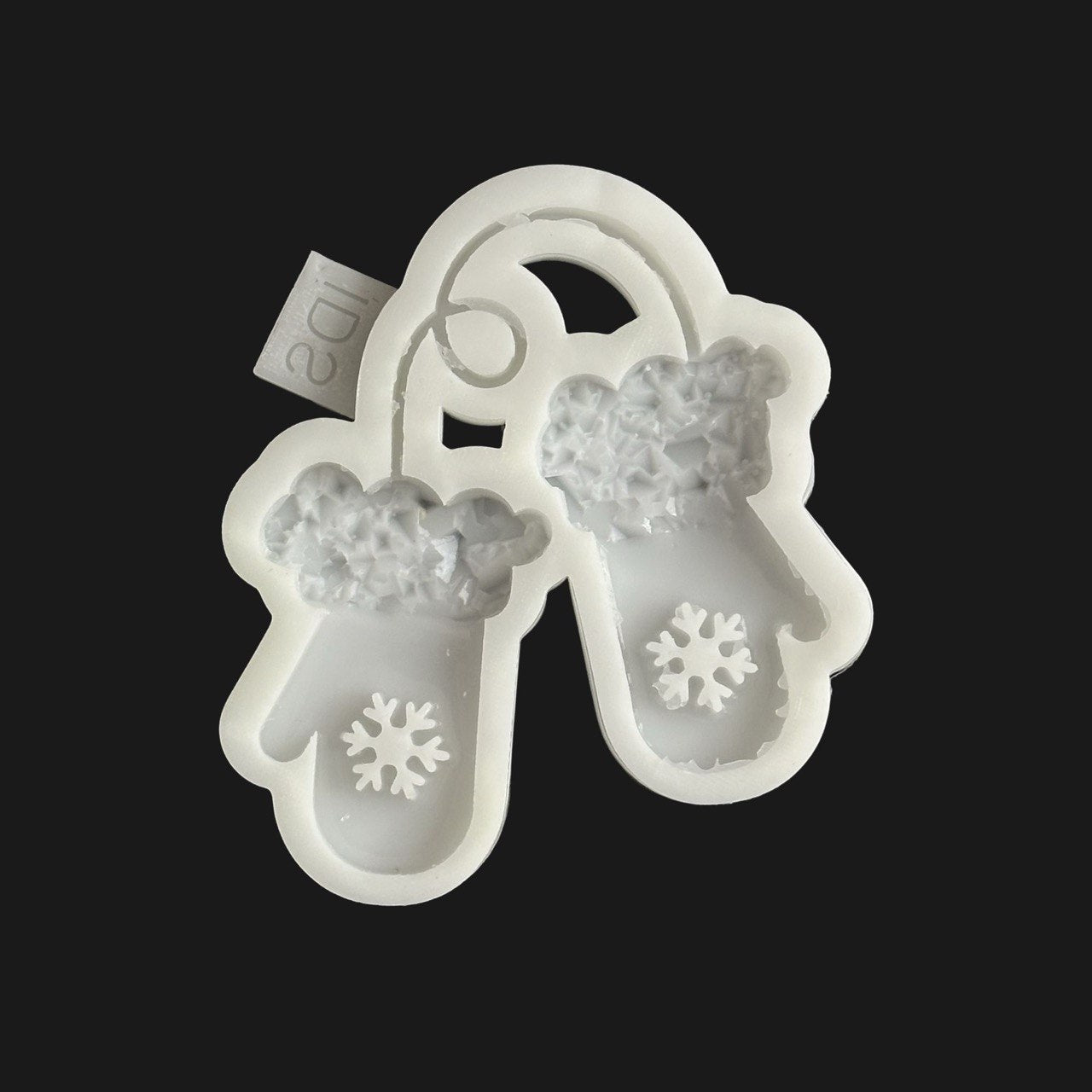 Druzy Mittens Snowflake Ornament Silicone Mold