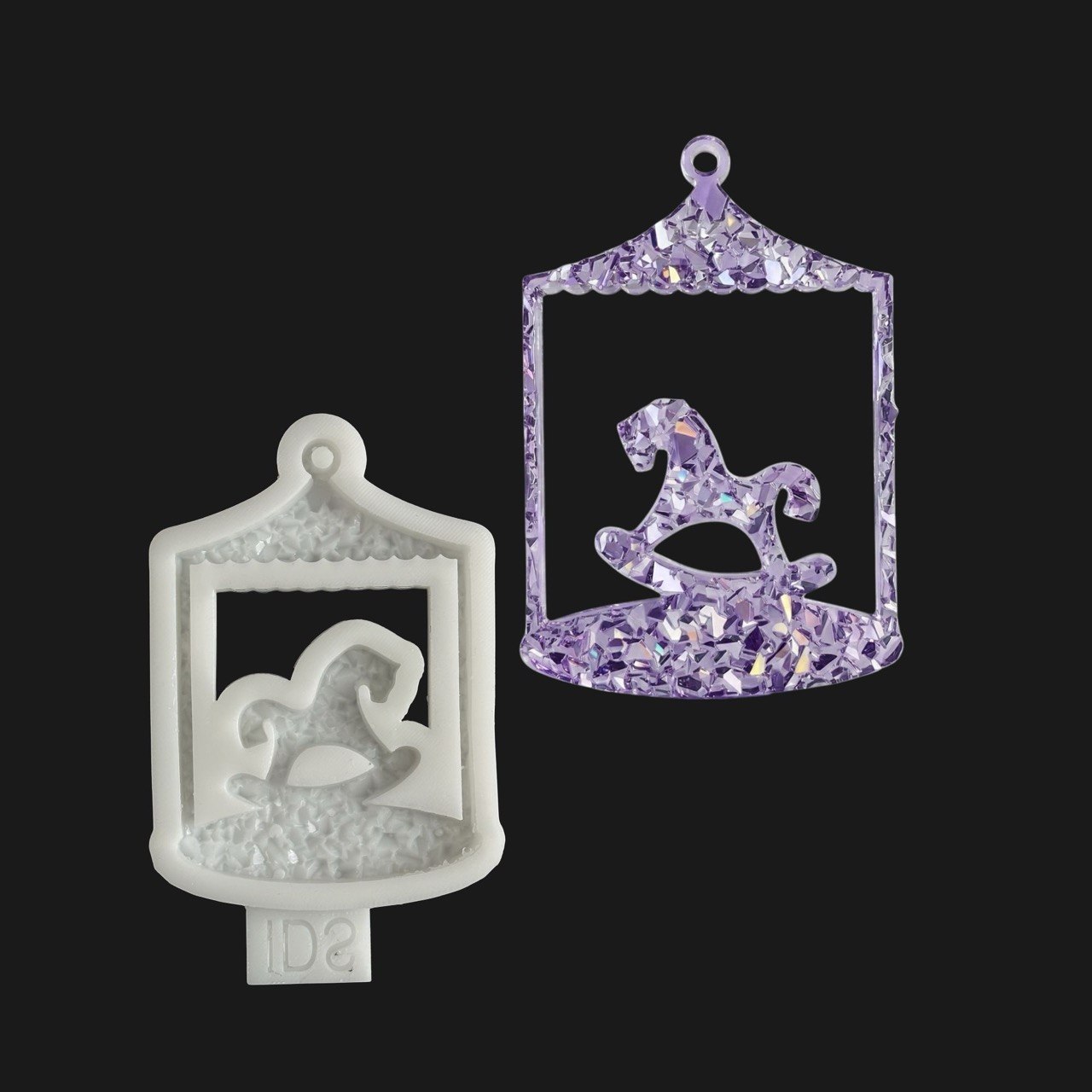 Crystal Rocking Horse Ornament Mold