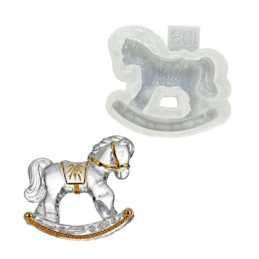 Vintage Rocking Horse Silicone Mold for Resin