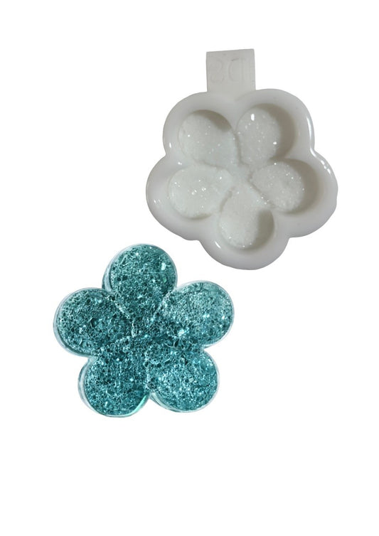 Daisy Silicone Mold with Crystalline Druzy Texture