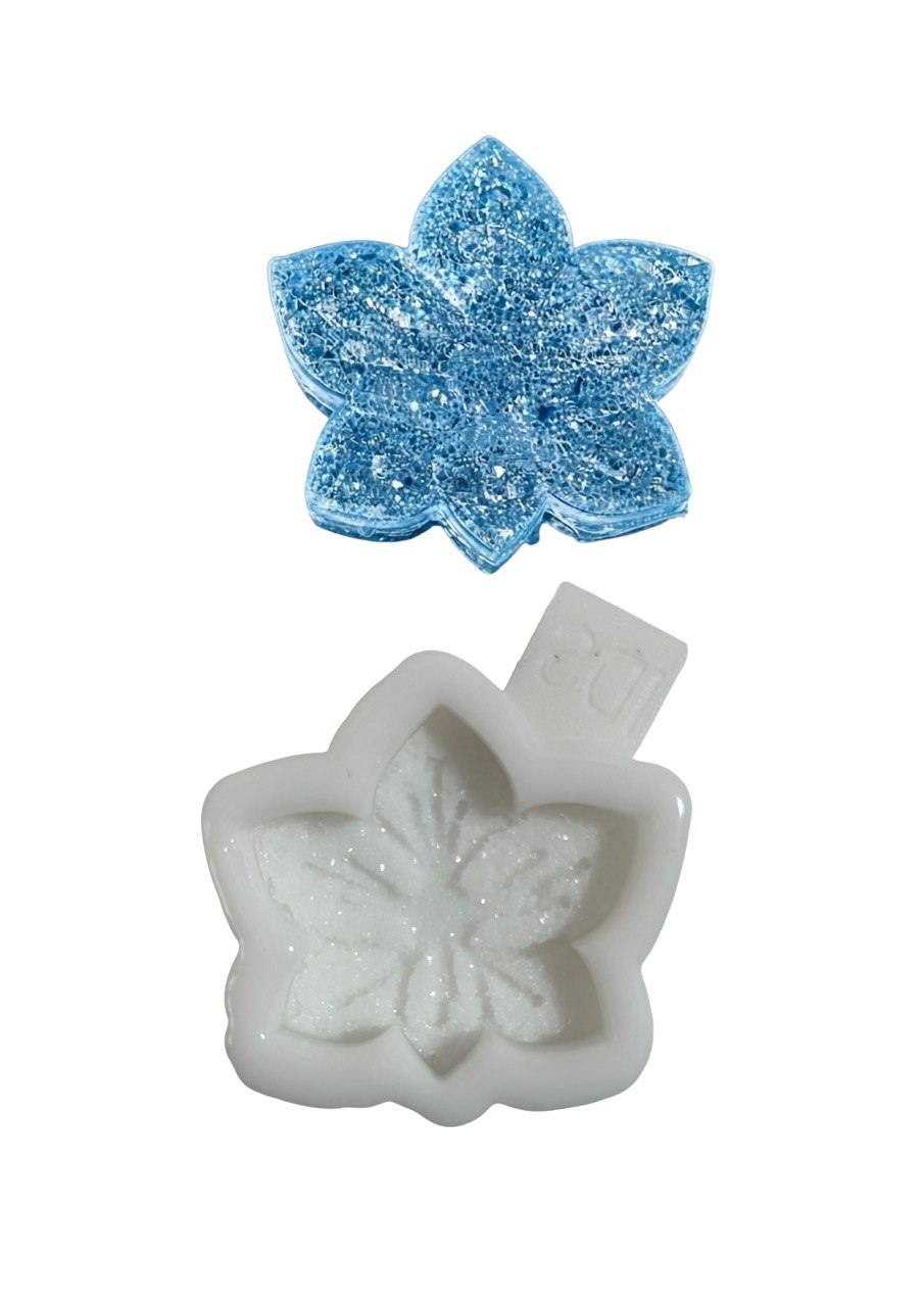 Orchid Silicone Mold with Crystalline Druzy Texture