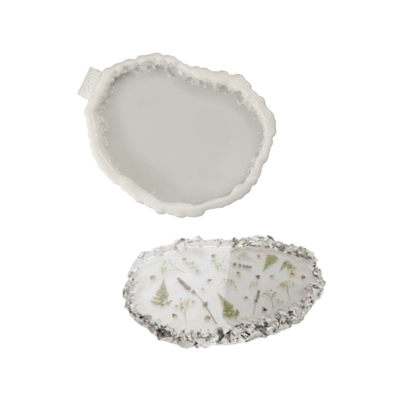 Oval Crystal Edge Tray Silicone Mold – 17 x 14 cm
