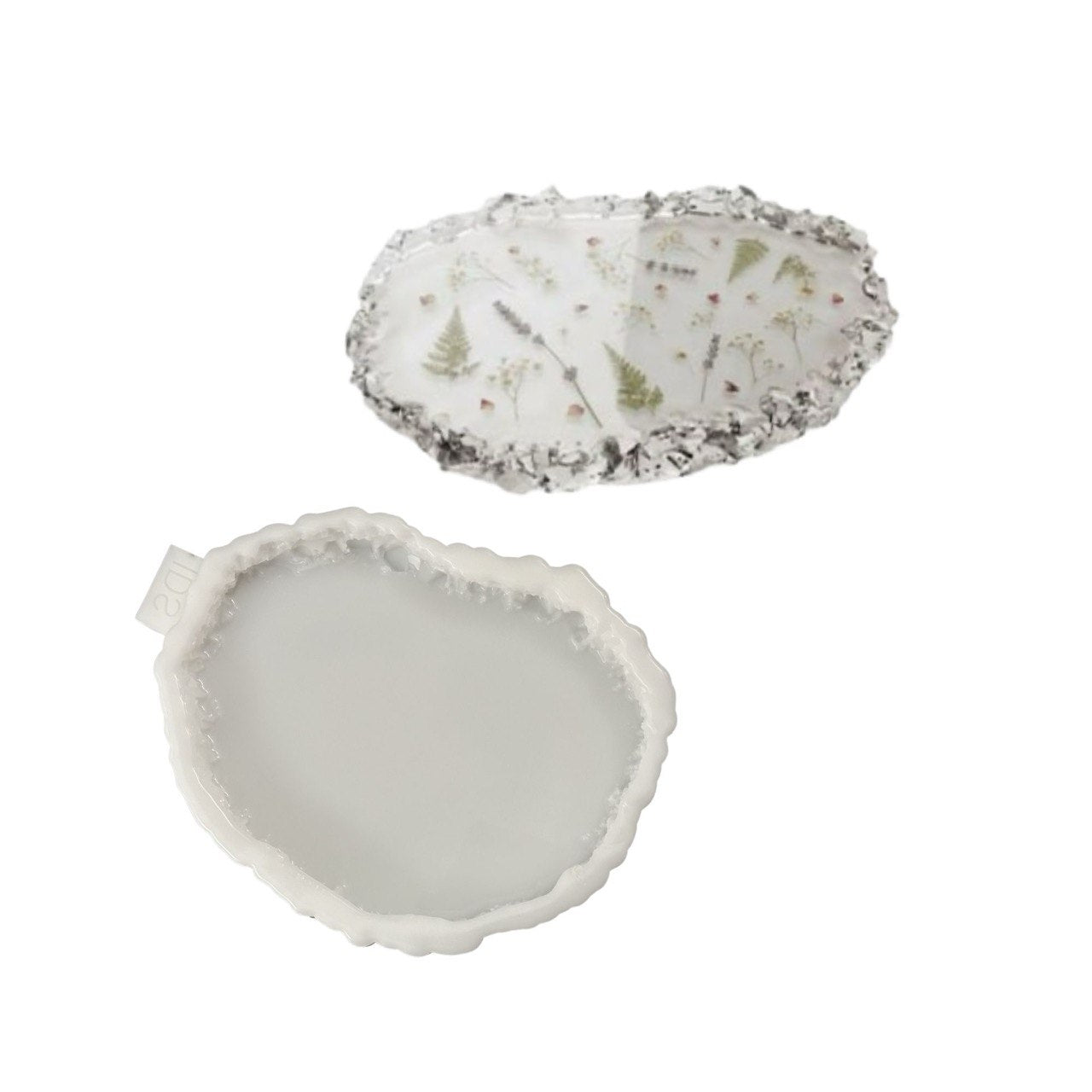 Oval Crystal Edge Tray Silicone Mold – 17 x 14 cm