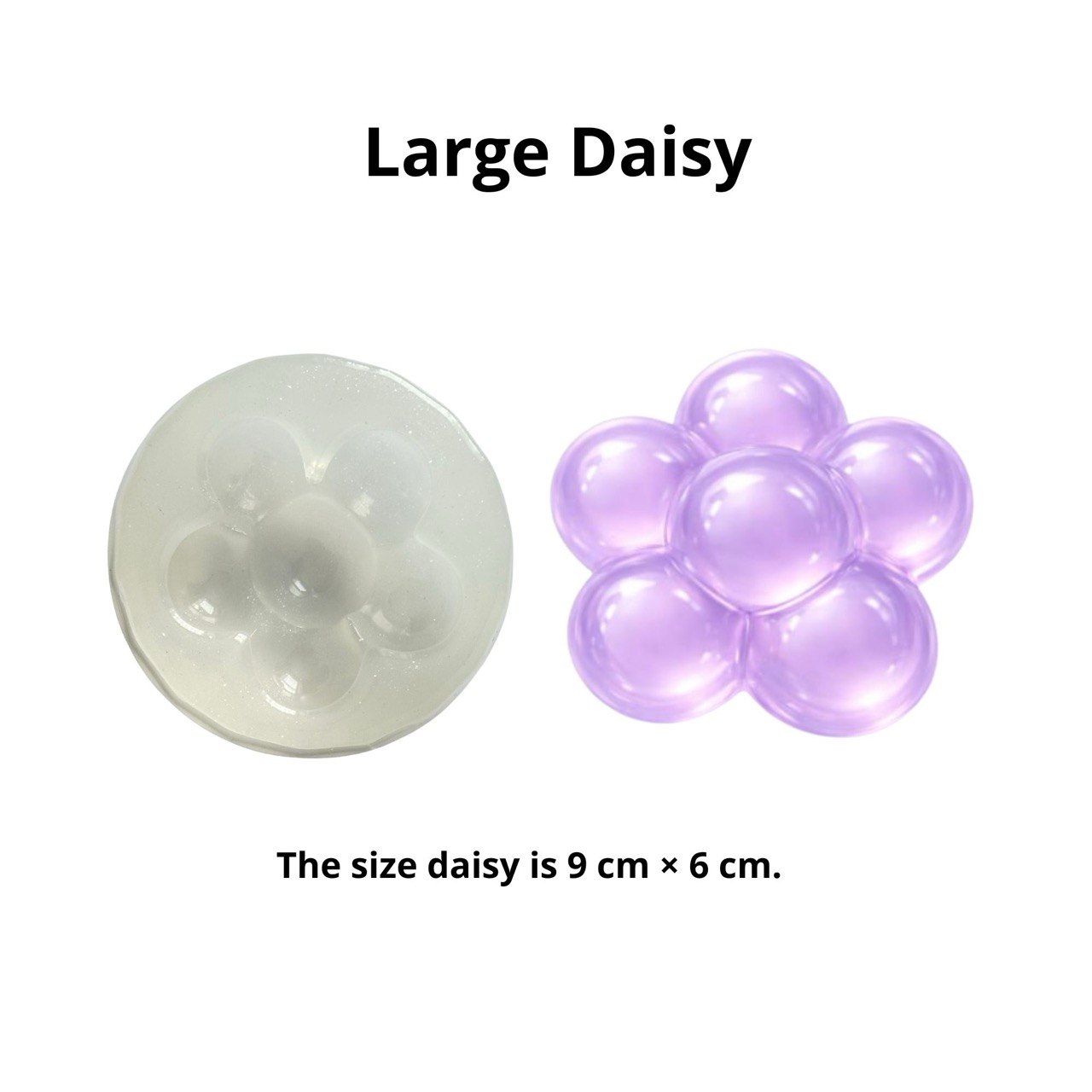 3D Daisy Silicone Mold Set of 3 Sizes | Puffy Flower Mold