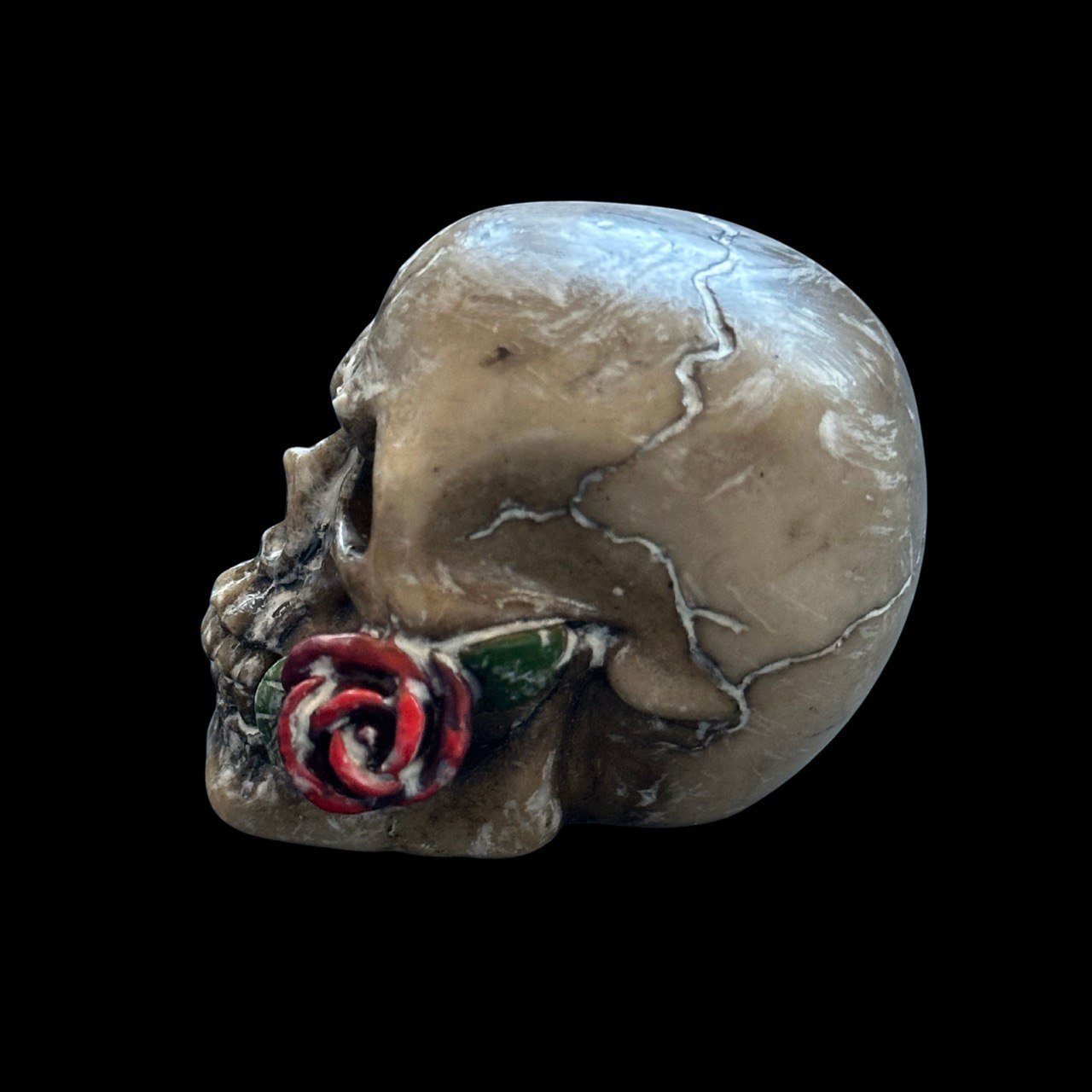 Realistic Skull with Rose Silicone Mold - Ideas Decor Shop