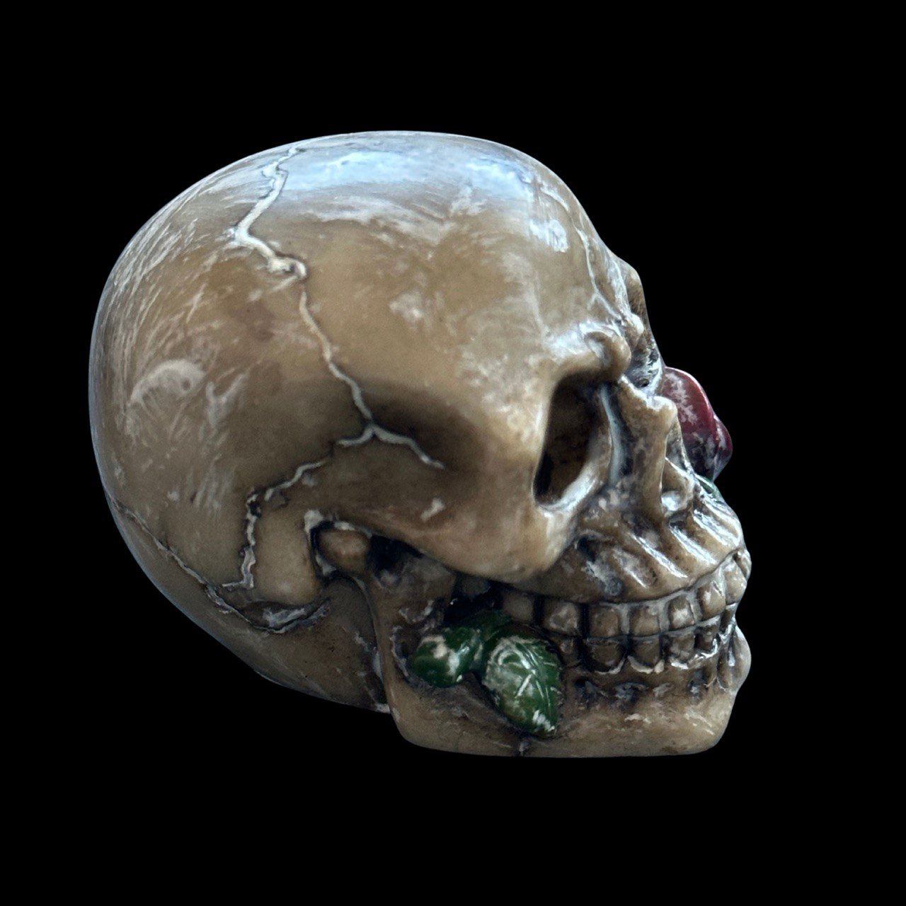 Realistic Skull with Rose Silicone Mold - Ideas Decor Shop