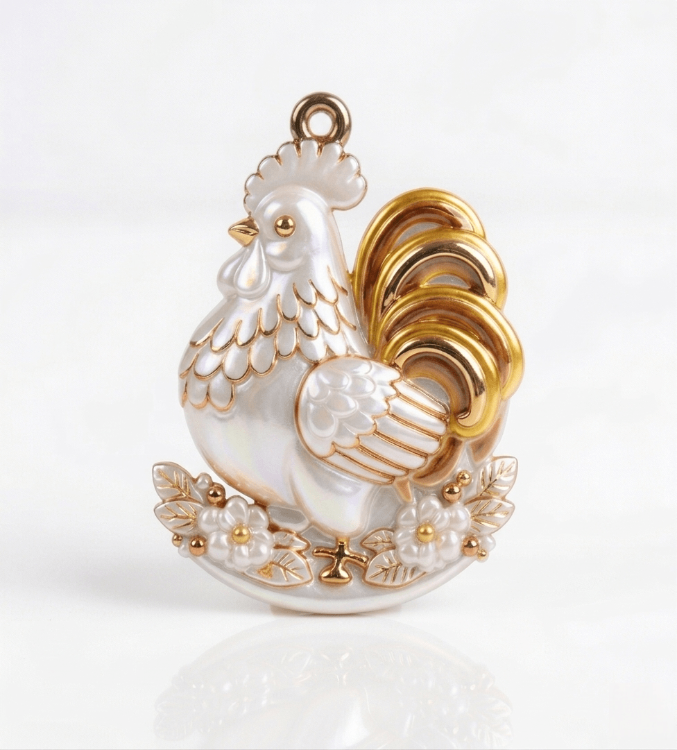 Rooster Pendant Silicone Mold for Resin & Jesmonite Crafts - Ideas Decor Shop