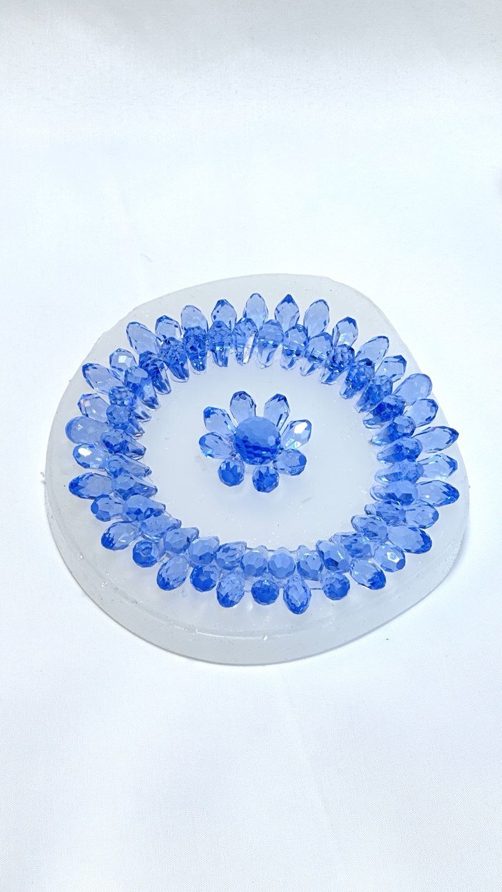 Round Crystal Cluster Silicone Mold Set of 2 - Ideas Decor Shop