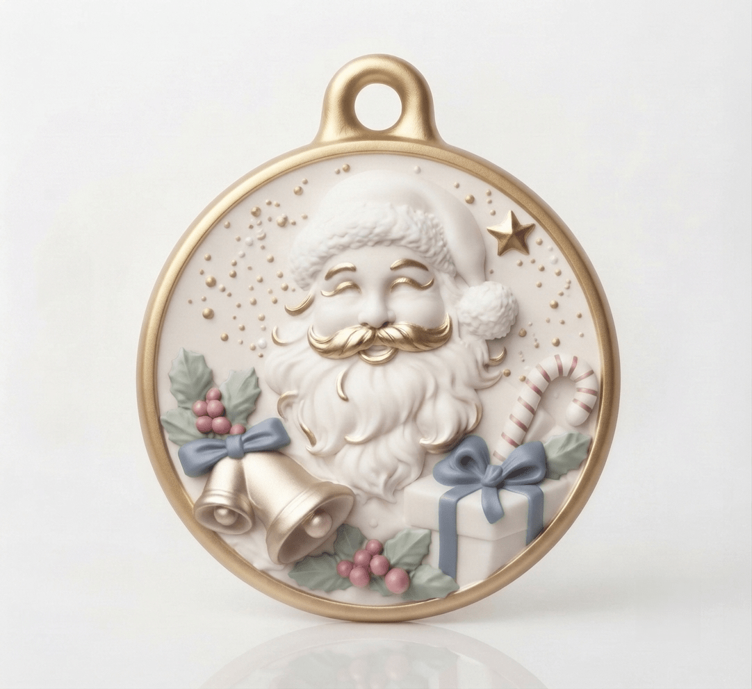 Santa Claus Christmas Ornament Silicone Mold - Ideas Decor Shop