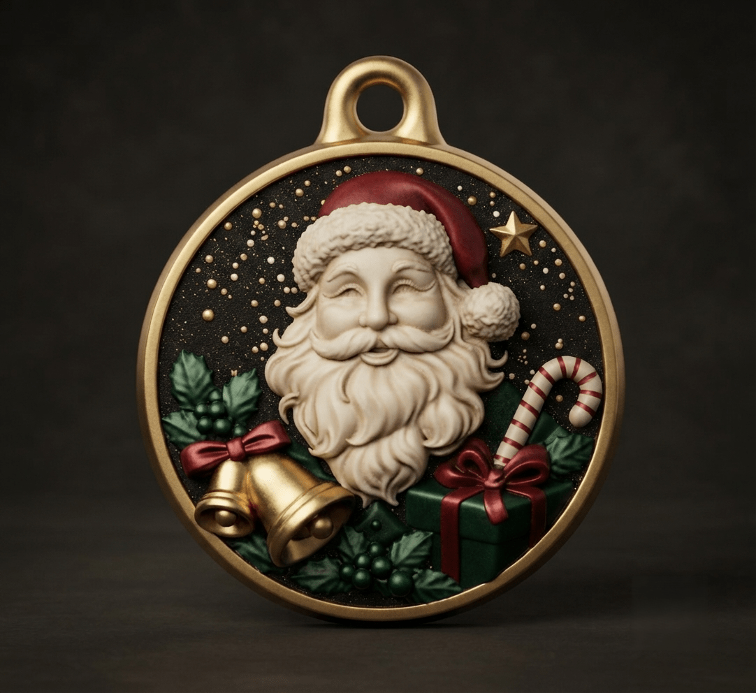 Santa Claus Christmas Ornament Silicone Mold - Ideas Decor Shop