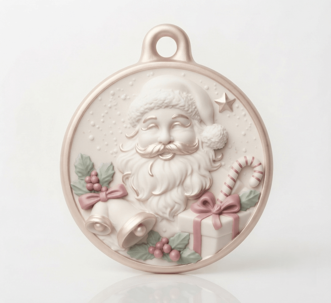 Santa Claus Christmas Ornament Silicone Mold - Ideas Decor Shop