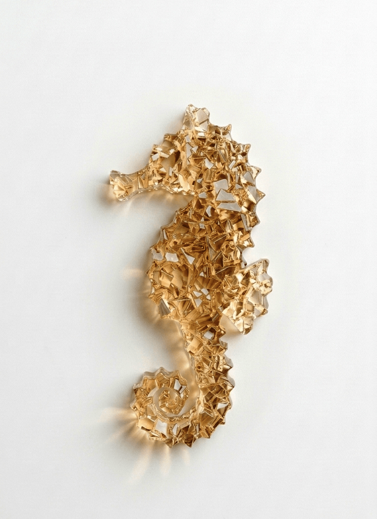 Seahorse Silicone Mold – Druzy Crystalline Texture - Ideas Decor Shop