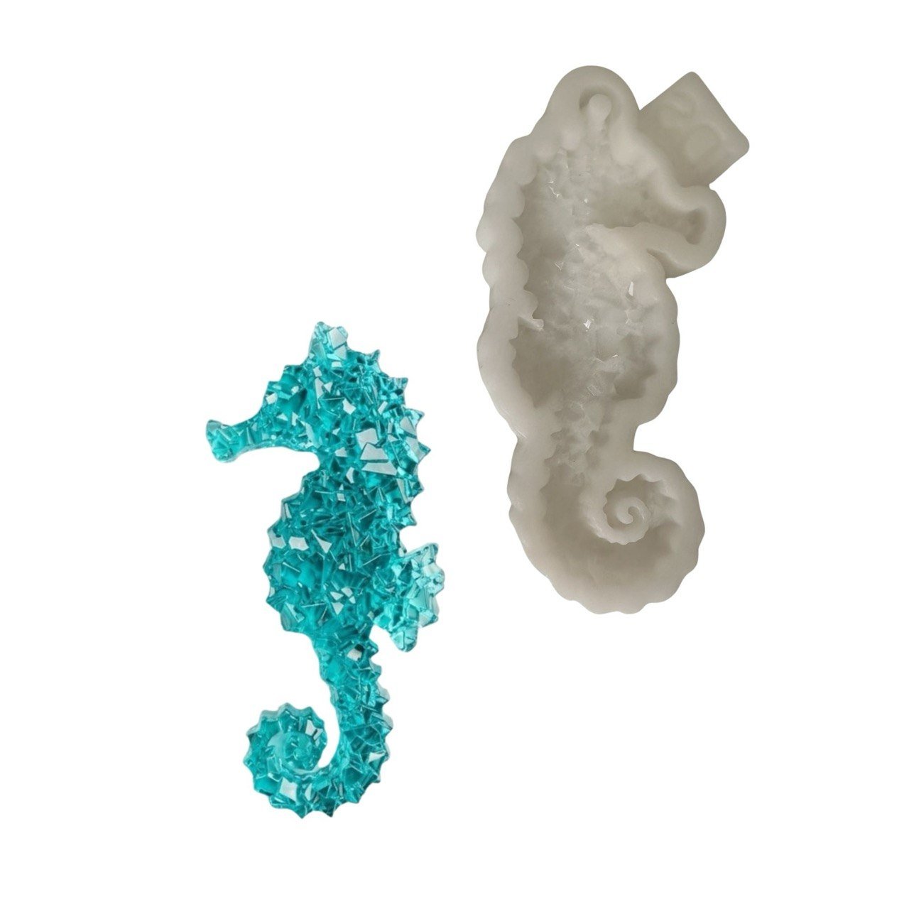 Seahorse Silicone Mold – Druzy Crystalline Texture - Ideas Decor Shop