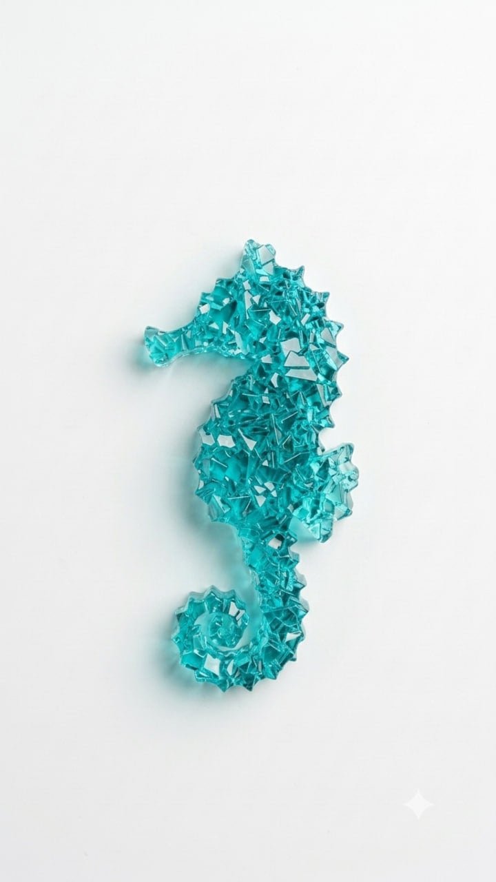Seahorse Silicone Mold – Druzy Crystalline Texture - Ideas Decor Shop