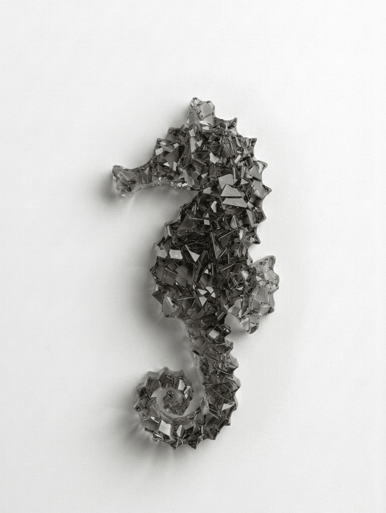Seahorse Silicone Mold – Druzy Crystalline Texture - Ideas Decor Shop