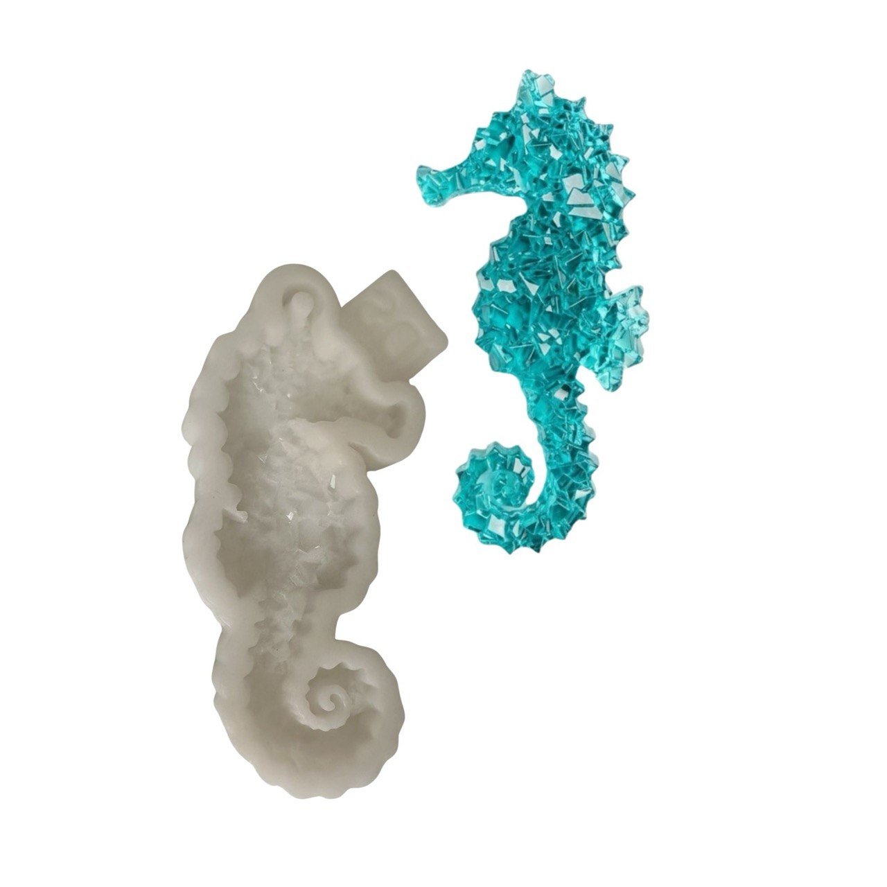 Seahorse Silicone Mold – Druzy Crystalline Texture - Ideas Decor Shop