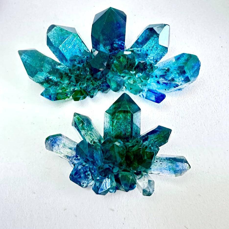 Shiny Crystal Cluster Resin Mould with Druzy Texture - Set of 2 - Ideas Decor Shop