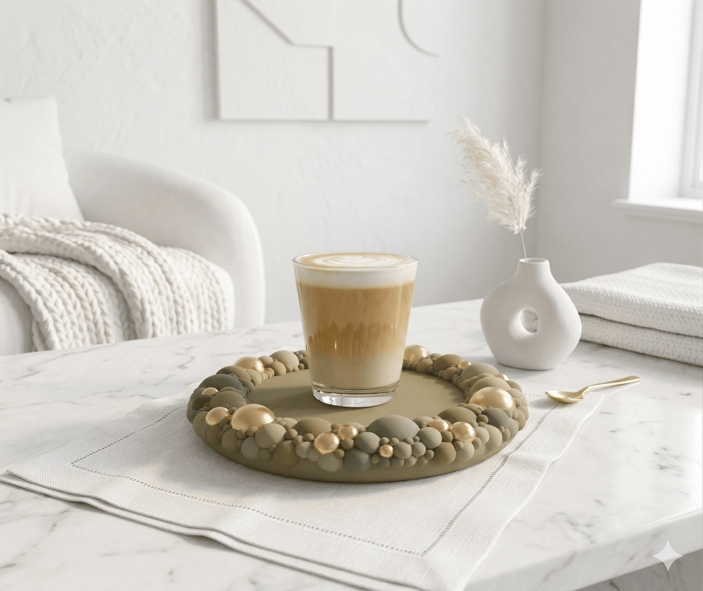 Silicone Coaster Mold: Round Bubble Edge - Ideas Decor Shop