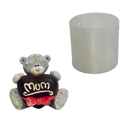 Silicone Mold - Adorable Bear with MOM - Ideas Decor Shop