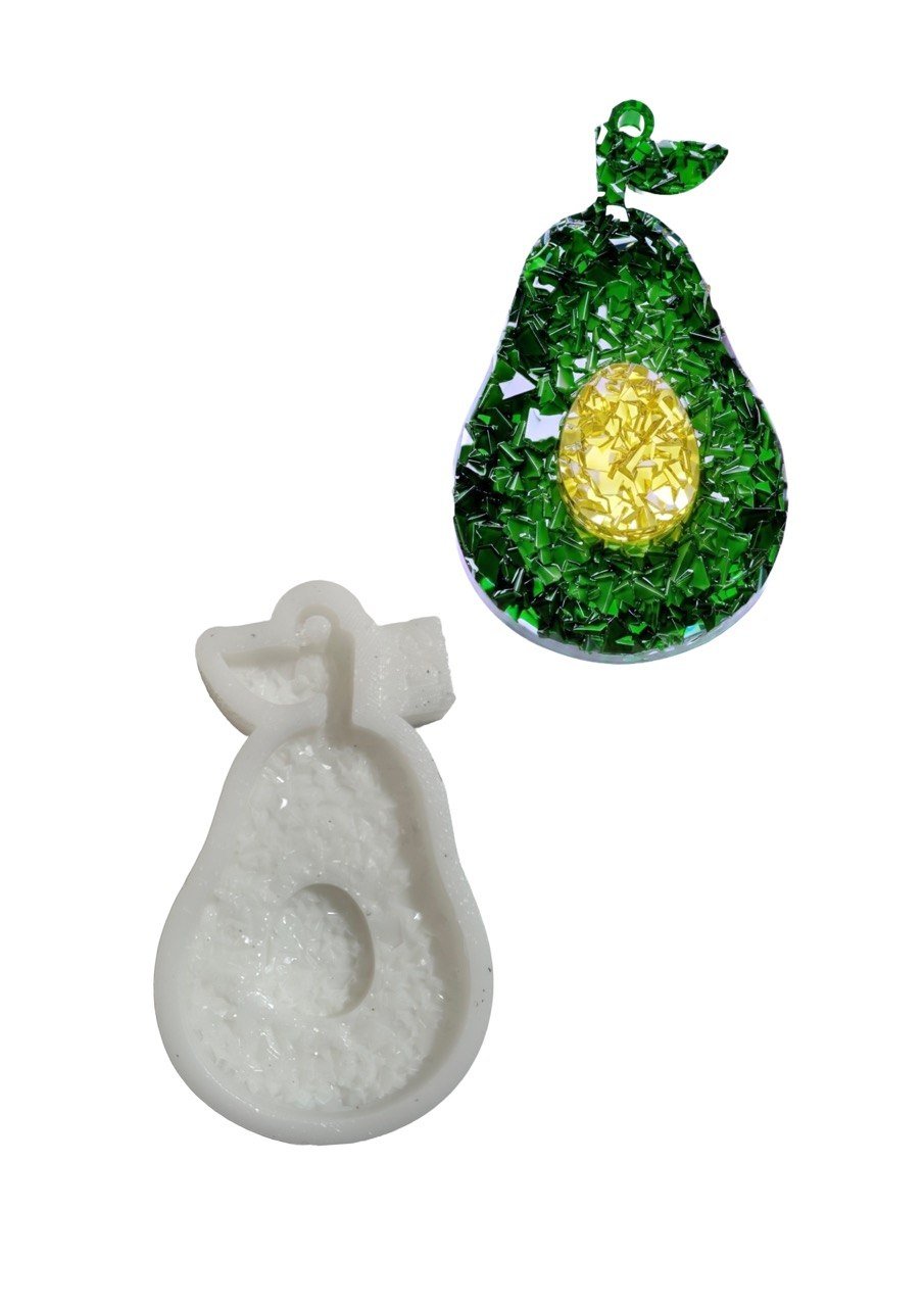 Silicone Mold Avocado Druzy Crystal Pendant - Ideas Decor Shop
