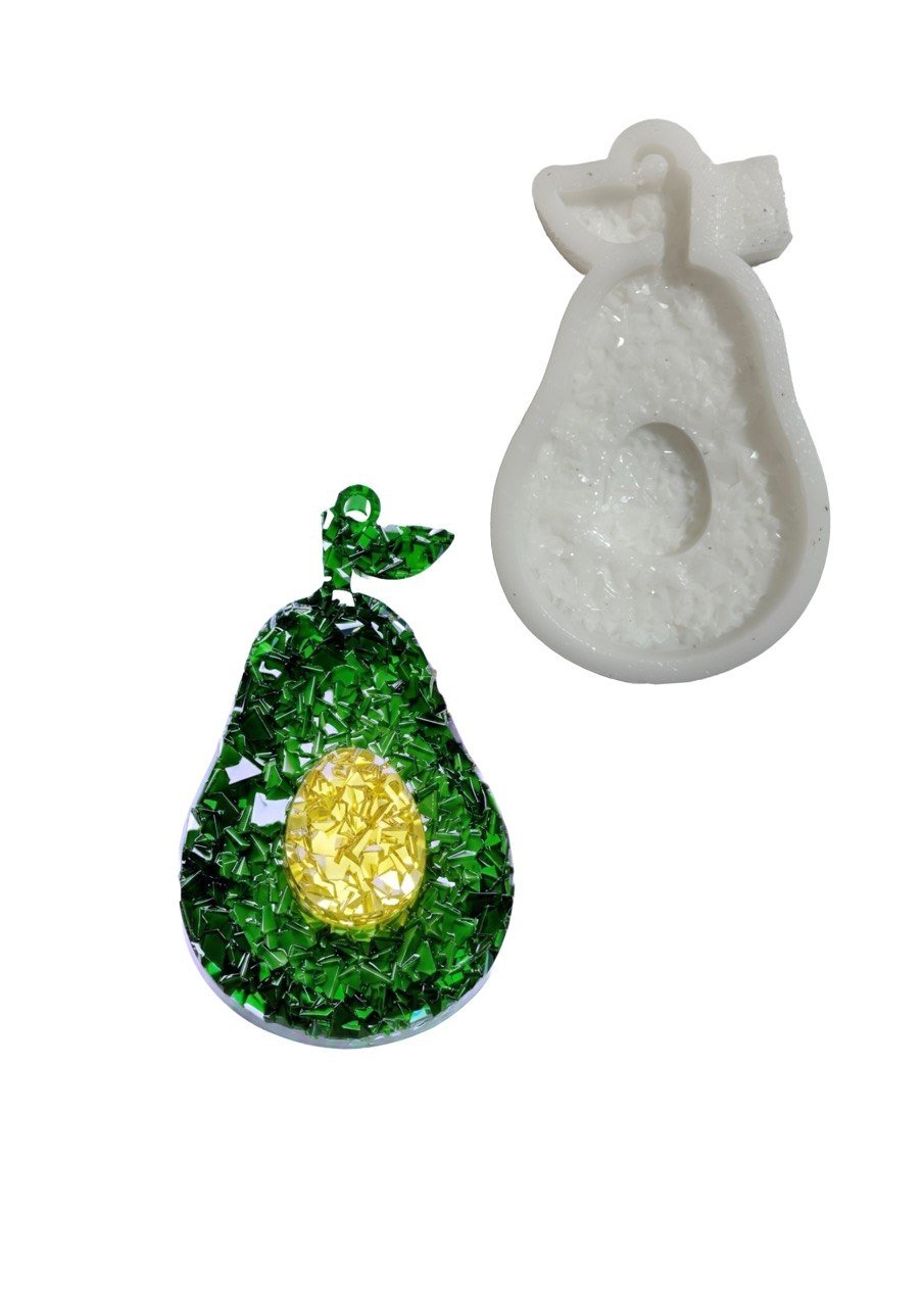 Silicone Mold Avocado Druzy Crystal Pendant - Ideas Decor Shop