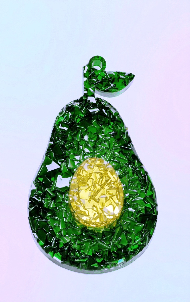 Silicone Mold Avocado Druzy Crystal Pendant - Ideas Decor Shop
