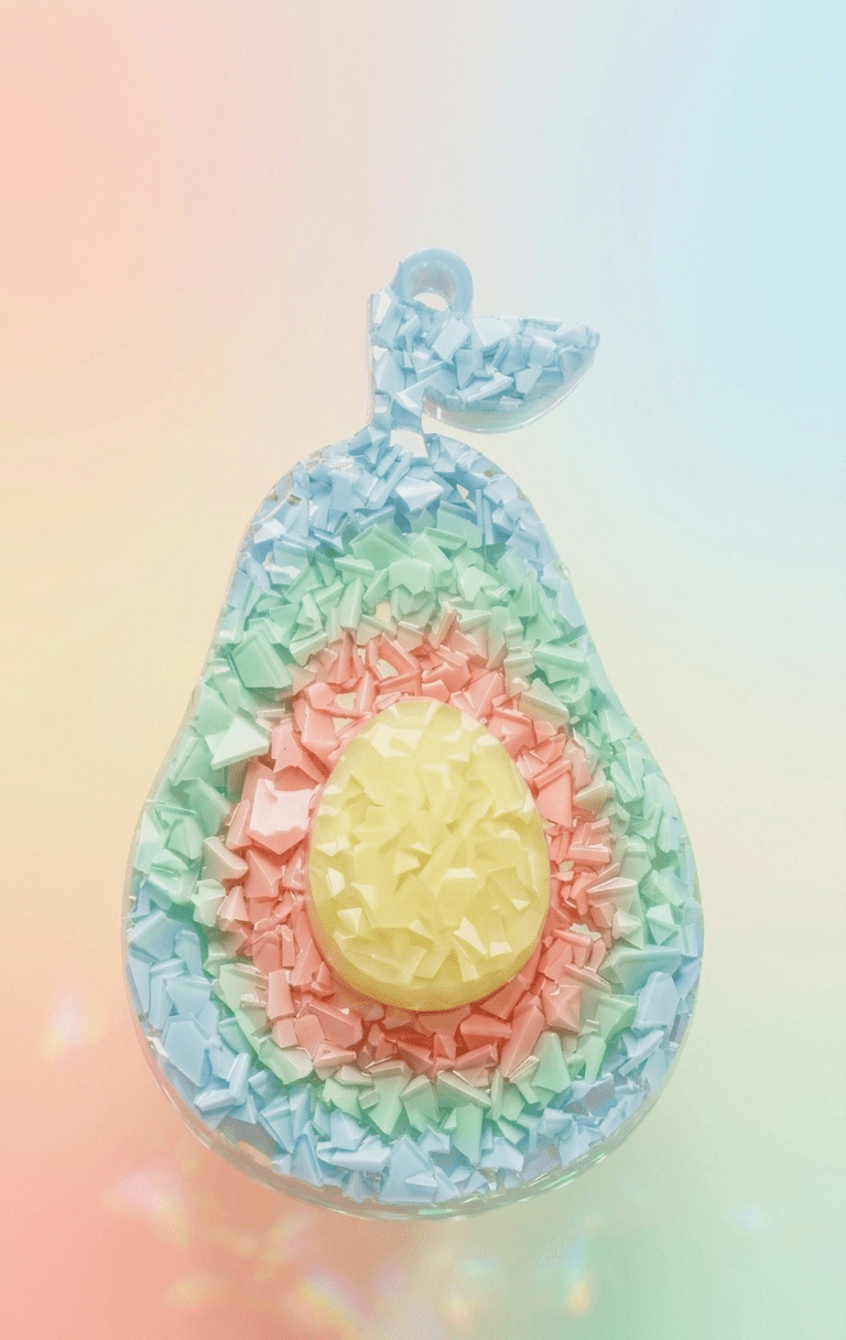 Silicone Mold Avocado Druzy Crystal Pendant - Ideas Decor Shop