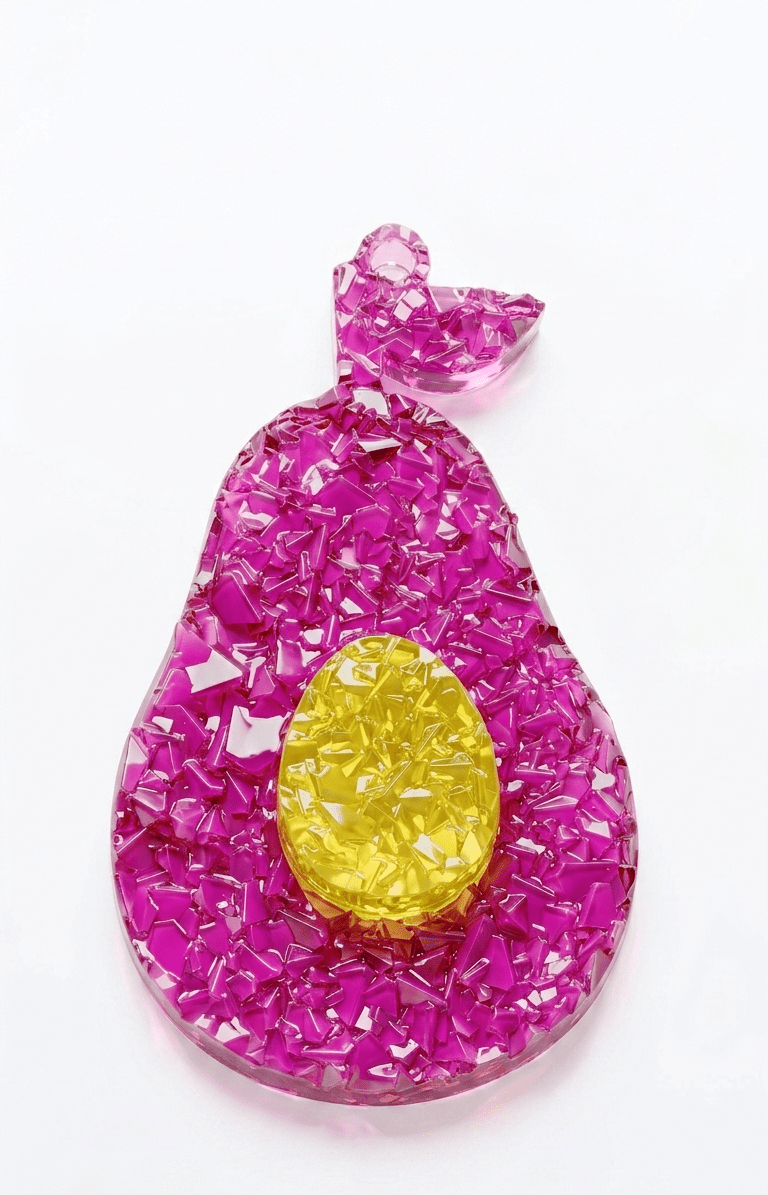 Silicone Mold Avocado Druzy Crystal Pendant - Ideas Decor Shop