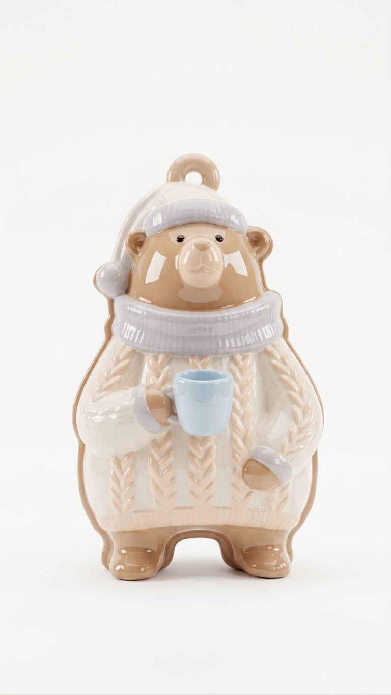Silicone Mold Bear in Sweater Christmas Ornament - Ideas Decor Shop