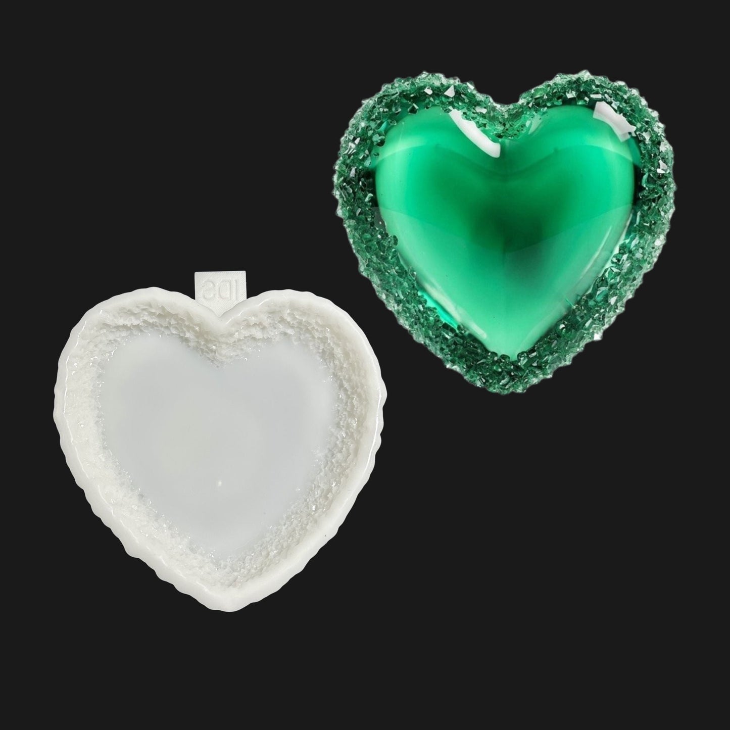 Silicone Mold Heart Tray Crystal Edge 15x14.5cm - Ideas Decor Shop