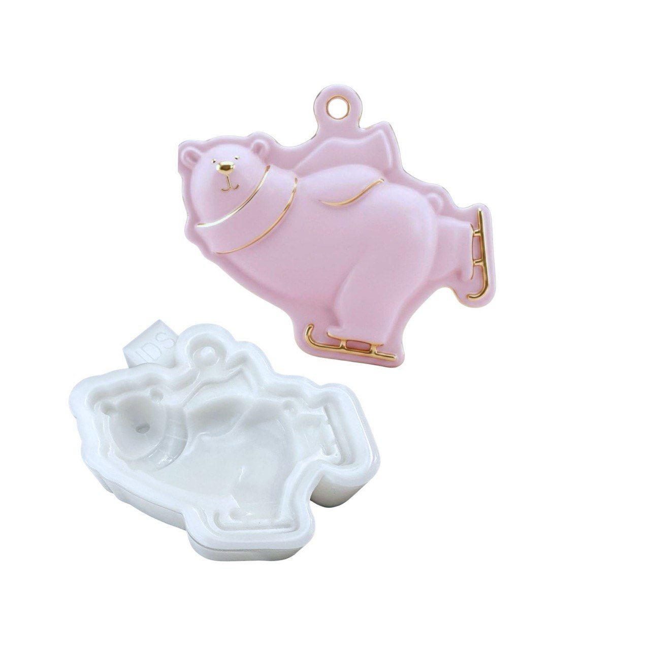 Silicone Mold Ice Skating Bear Christmas Ornament - Ideas Decor Shop