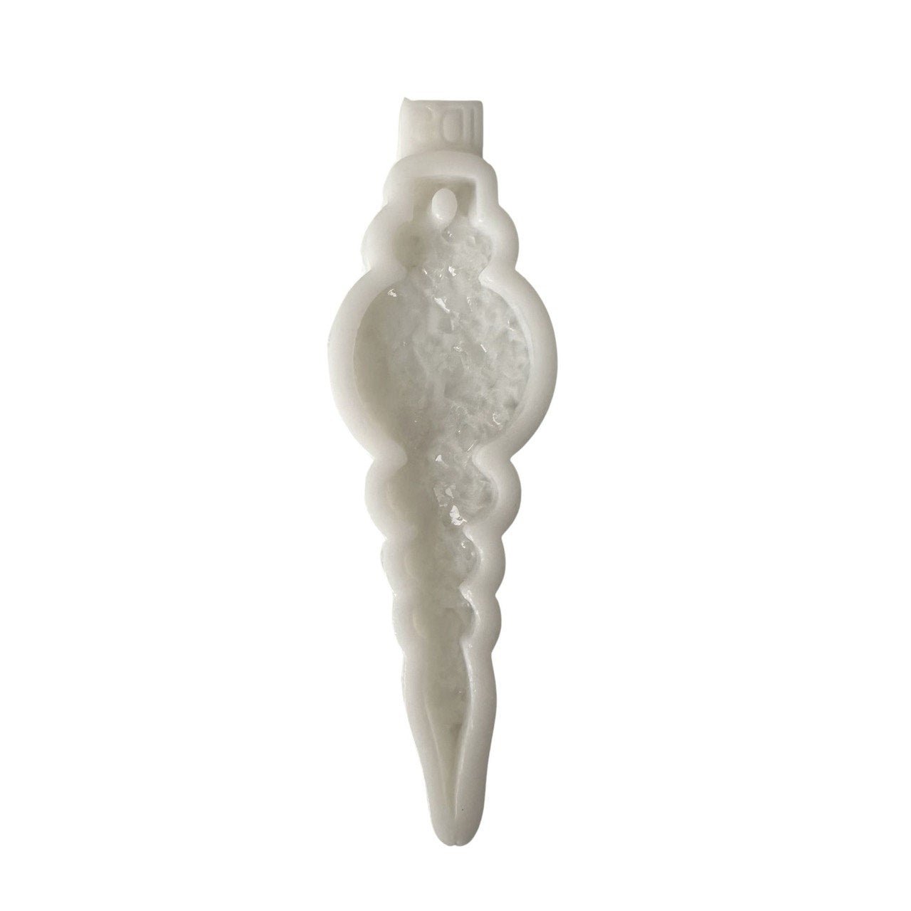 Silicone Mold Icicle Ornament Crystalline Druzy Texture 14cm - Ideas Decor Shop