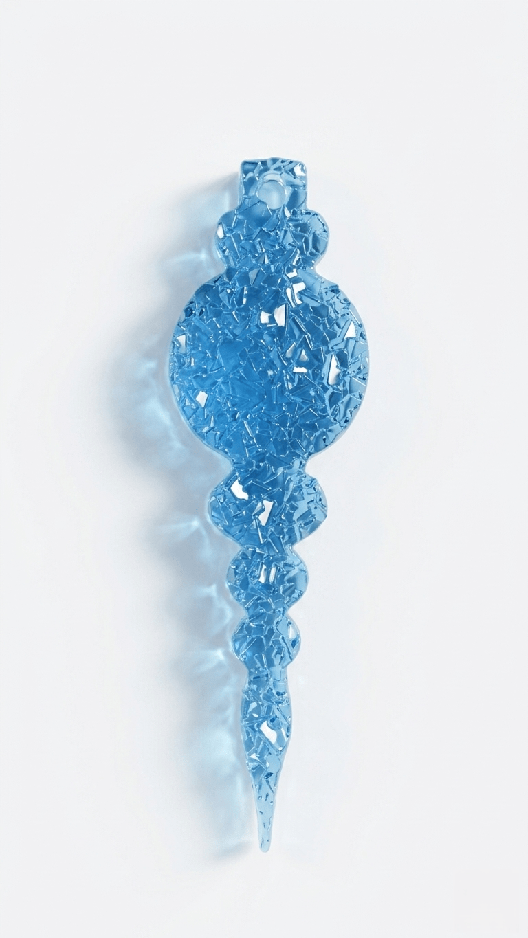 Silicone Mold Icicle Ornament Crystalline Druzy Texture 14cm - Ideas Decor Shop